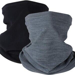 KGC 2 Pack Winter Neck Warmer Gaiter,Soft Fleece Windproof Face Cover Mask Scarf